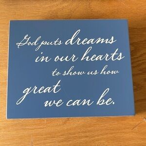 NWT Hallmark God Puts Dreams in Our Hearts Wall Art